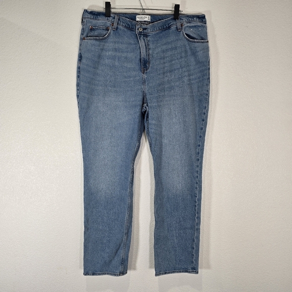 Abercrombie & Fitch 90s‎ Slim Straight Ultra High Rise Jeans Plus Size 35/20R - Picture 4 of 11